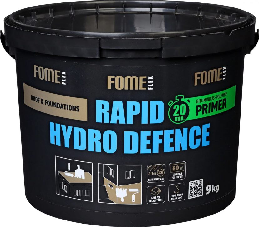Праймер бітумно-полімерна Fome Flex Rapid Hydro Defence Primer 9 кг Чорна (01-4-2-047)